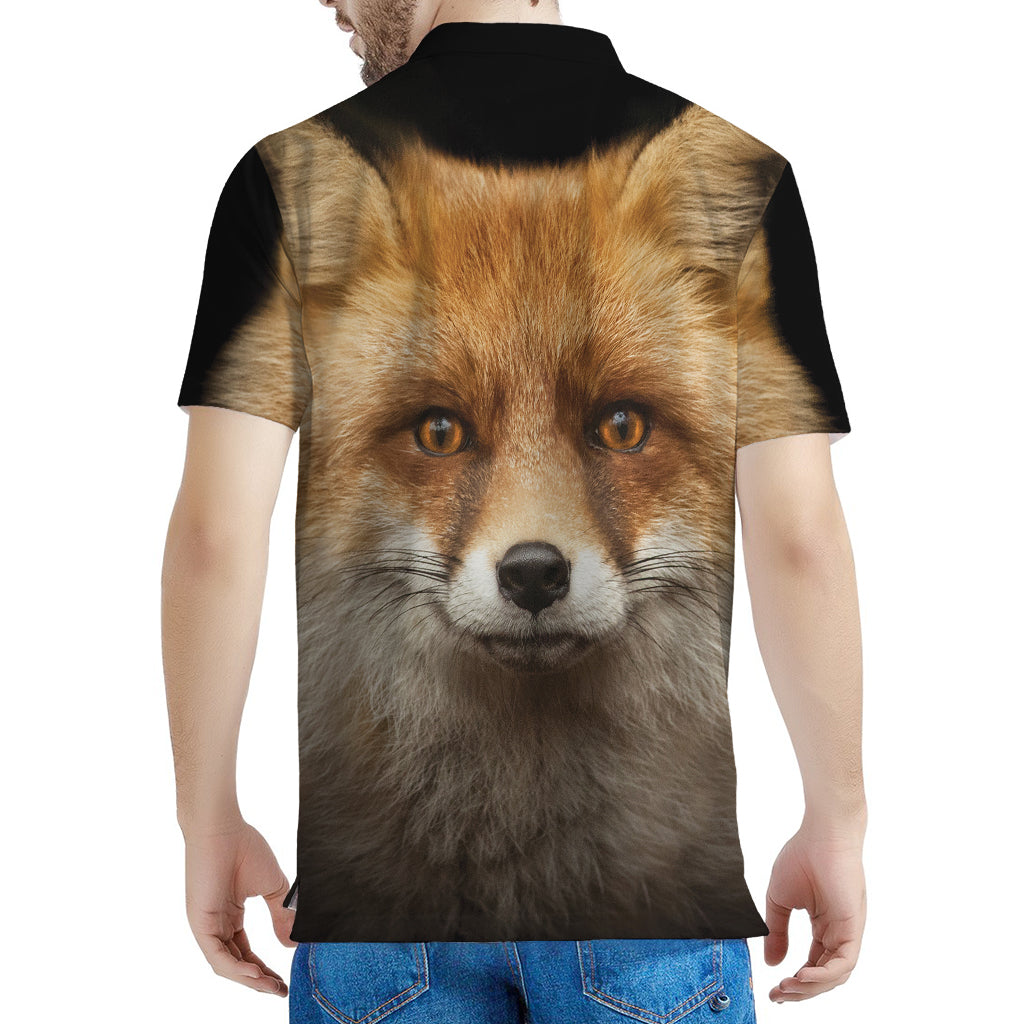 Fox Portrait Print Men's Polo Shirt