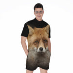 Fox Portrait Print Men's Rompers