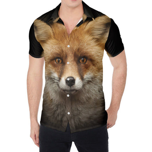 Fox Portrait Print Men's Shirt