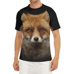 Fox Portrait Print Men's Short Sleeve Rash Guard