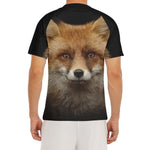 Fox Portrait Print Men's Short Sleeve Rash Guard