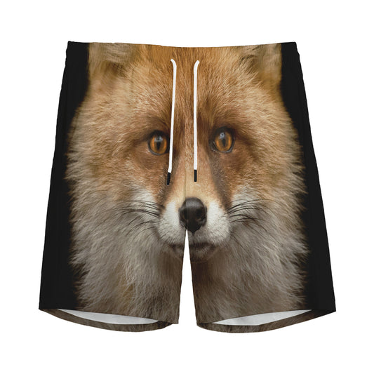 Fox Portrait Print Men's Sports Shorts