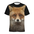 Fox Portrait Print Men's Athletic T-Shirt