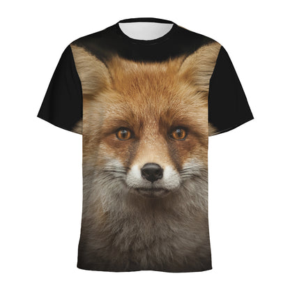 Fox Portrait Print Men's Sports T-Shirt