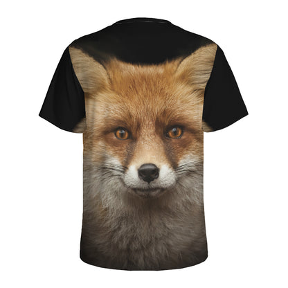 Fox Portrait Print Men's Sports T-Shirt