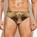 Fox Portrait Print Men's Swim Briefs