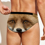 Fox Portrait Print Men's Swim Briefs