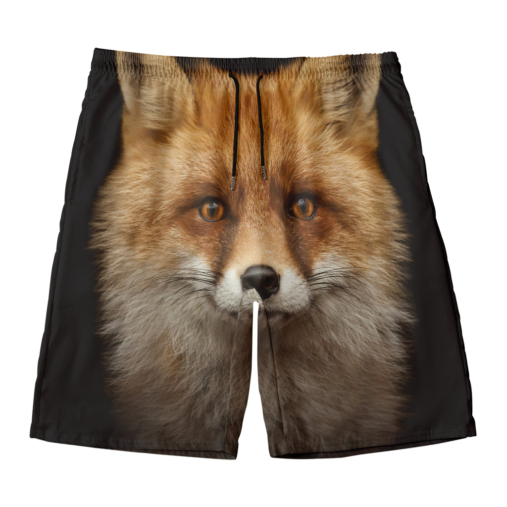 Fox Portrait Print Men's Swim Trunks