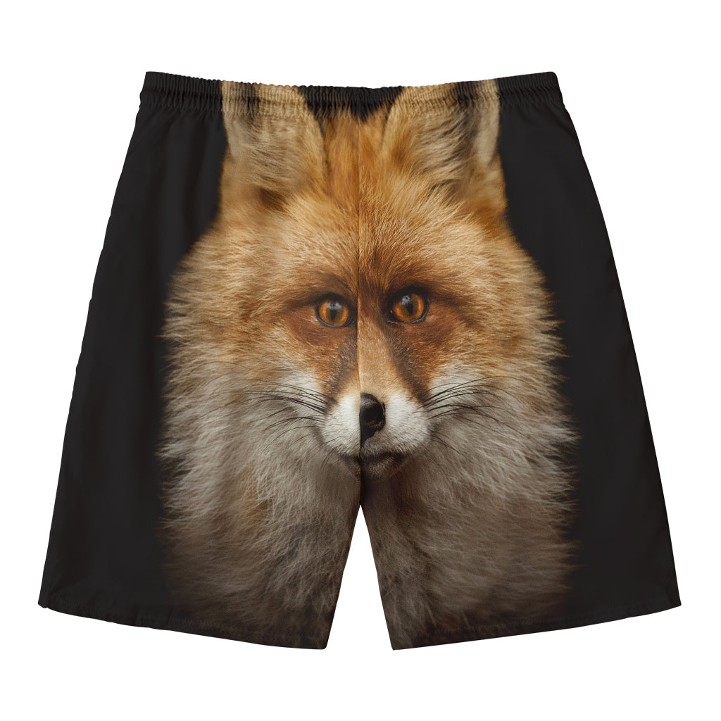 Fox Portrait Print Men's Swim Trunks