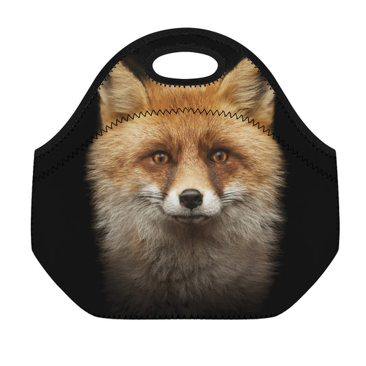 Fox Portrait Print Neoprene Lunch Bag