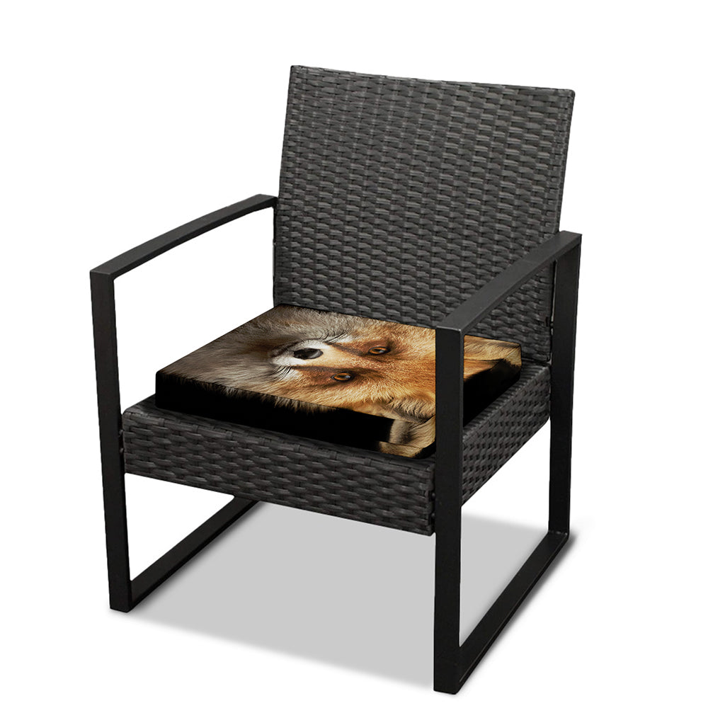 Fox Portrait Print Outdoor Seat Cushion Cover