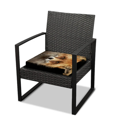 Fox Portrait Print Outdoor Seat Cushion Cover