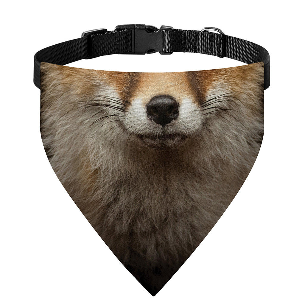 Fox Portrait Print Over The Collar Dog Bandana