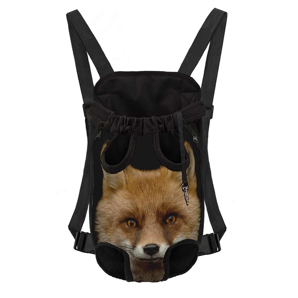 Fox Portrait Print Pet Carrier Backpack