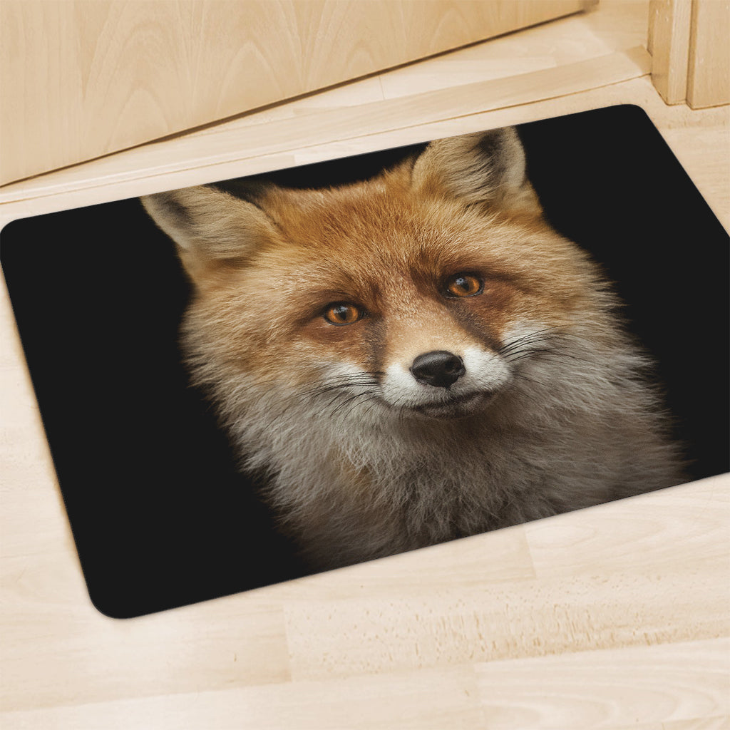 Fox Portrait Print Polyester Doormat