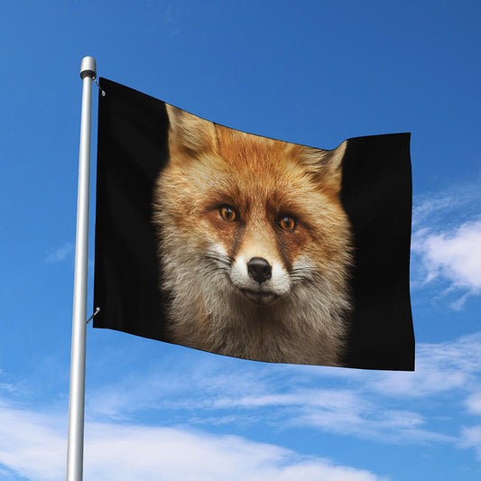 Fox Portrait Print Polyester Flag
