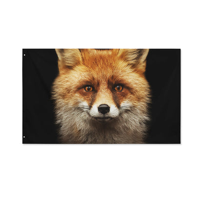 Fox Portrait Print Polyester Flag