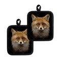 Fox Portrait Print Pot Holders