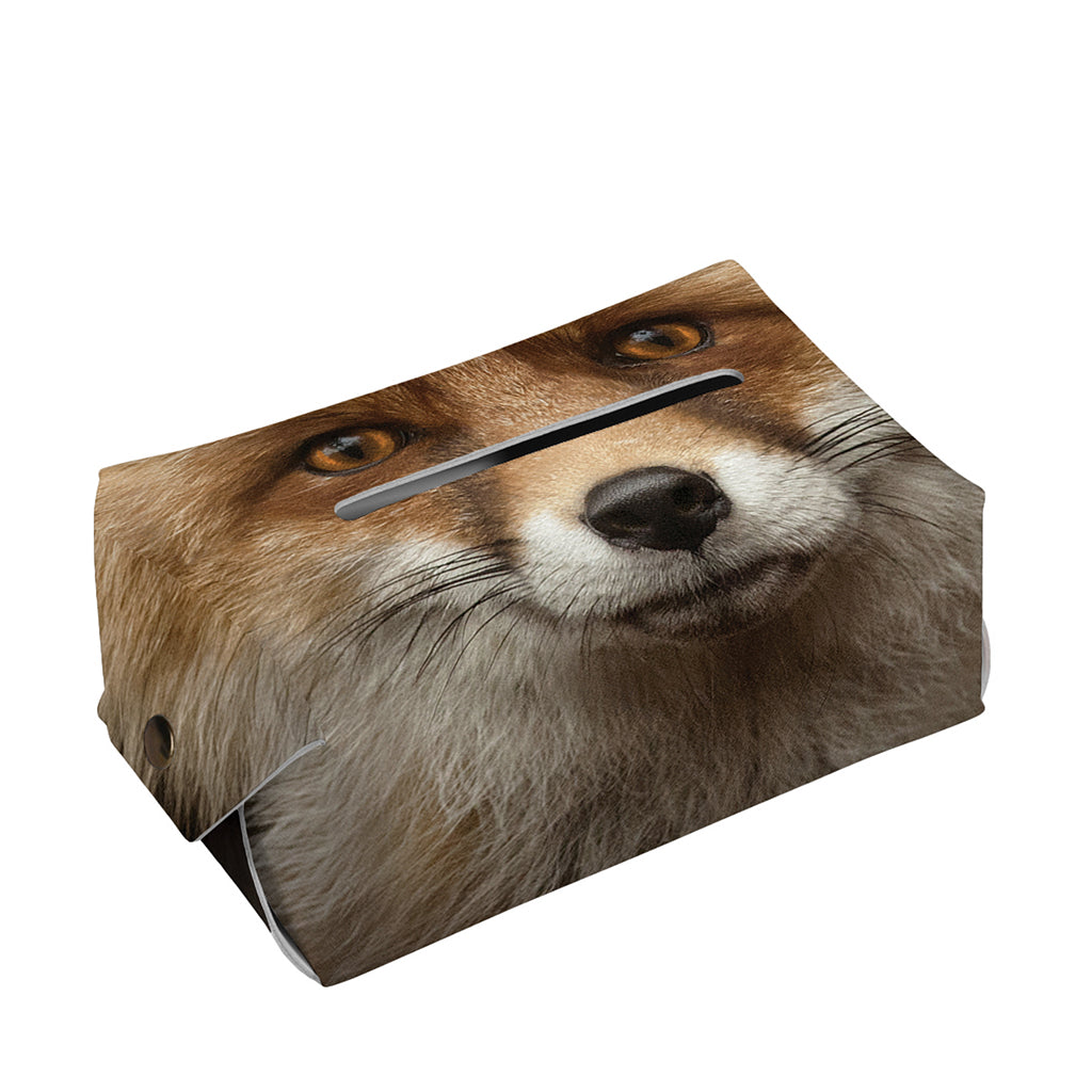 Fox Portrait Print Rectangle Tissue Box Cover