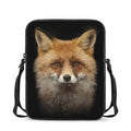 Fox Portrait Print Rectangular Crossbody Bag