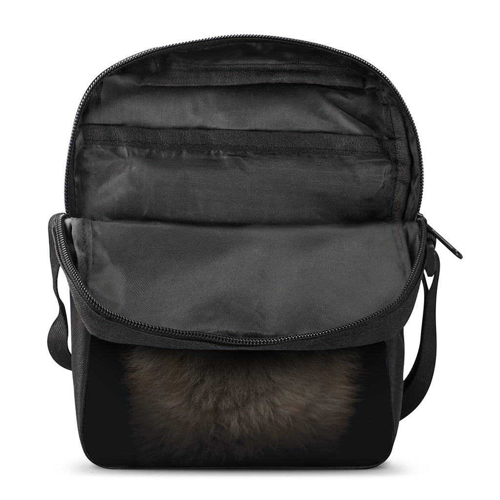 Fox Portrait Print Rectangular Crossbody Bag