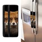 Fox Portrait Print Refrigerator Handle Covers