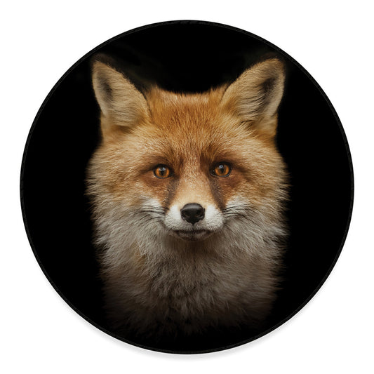 Fox Portrait Print Round Floor Mat