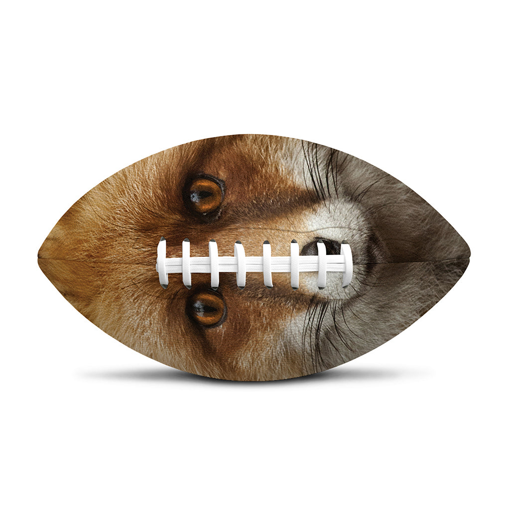 Fox Portrait Print Rugby Ball