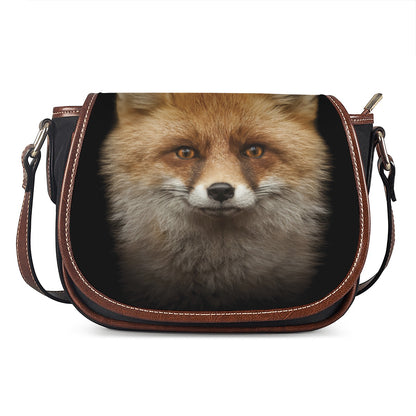 Fox Portrait Print Saddle Bag