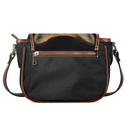 Fox Portrait Print Saddle Bag