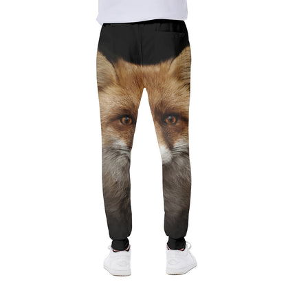 Fox Portrait Print Scuba Joggers