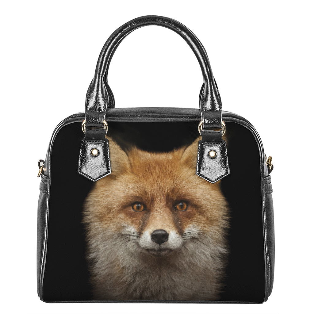 Fox Portrait Print Shoulder Handbag