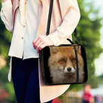 Fox Portrait Print Shoulder Strap Bible Bag