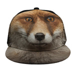Fox Portrait Print Snapback Cap