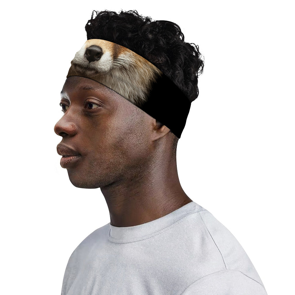 Fox Portrait Print Sports Headband