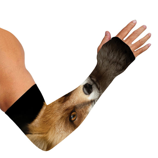 Fox Portrait Print Sun Protection Arm Sleeves