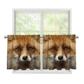 Fox Portrait Print Tier Curtains