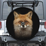 Fox Portrait Print Tire Cover With Camera Hole