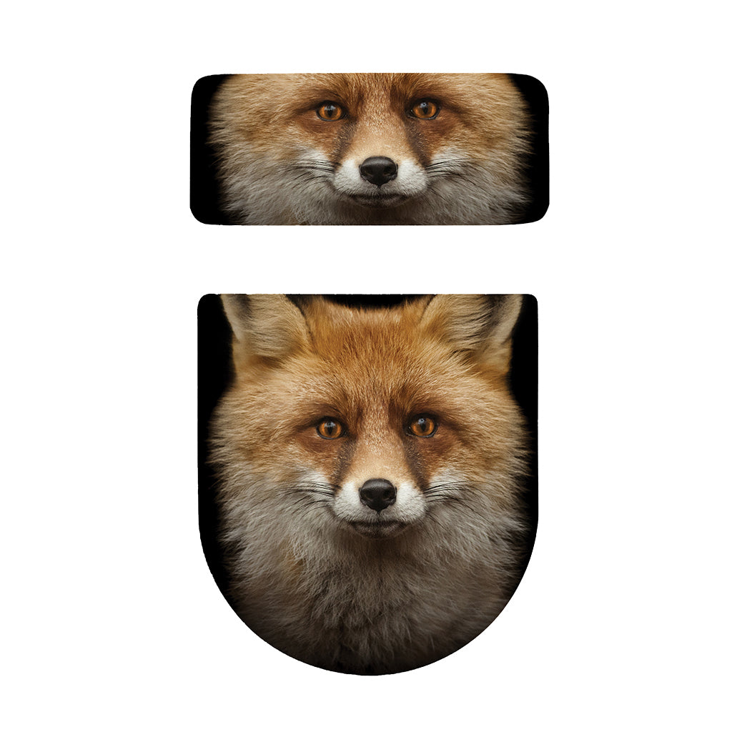 Fox Portrait Print Toilet Lid And Tank Cover Set