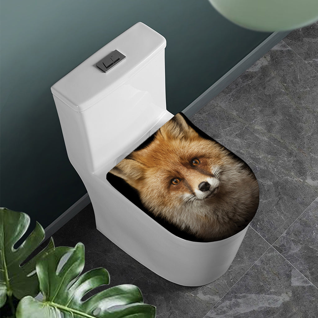 Fox Portrait Print Toilet Lid Cover