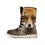 Fox Portrait Print Winter Boots