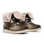 Fox Portrait Print Winter Boots