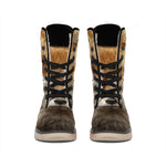 Fox Portrait Print Winter Boots