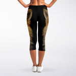 Fox Portrait Print Women's Capri Leggings