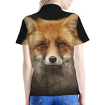Fox Portrait Print Women's Polo Shirt