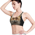 Fox Portrait Print Women's Sports Bra