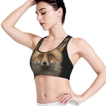 Fox Portrait Print Women's Sports Bra