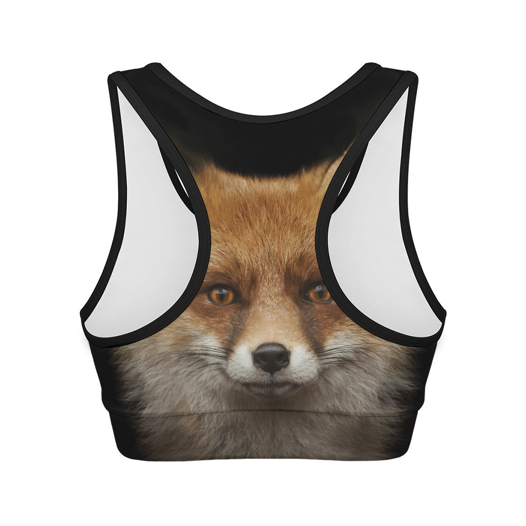 Fox Portrait Print Women's Sports Bra