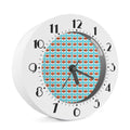 Fox With Glasses Pattern Print Alarm Clock