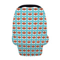 Fox With Glasses Pattern Print Baby Seat Cover